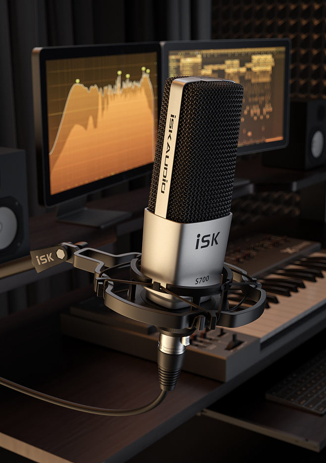 3C數(shù)碼音頻產(chǎn)品渲染 手機(jī)聲卡與麥克風(fēng)在錄音制作中的應(yīng)用